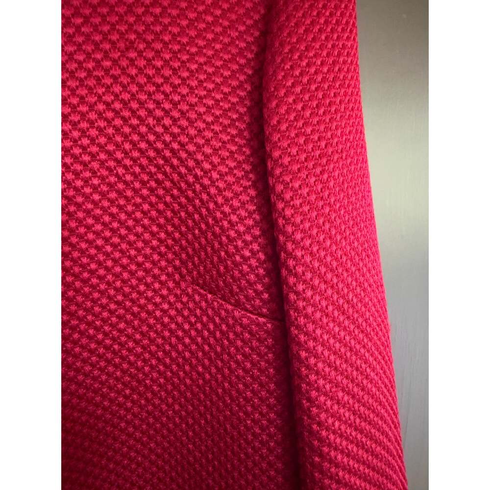 Talbots Raspberry Red Silk Wool Textured Blazer Size 8 - Picture 4 of 11